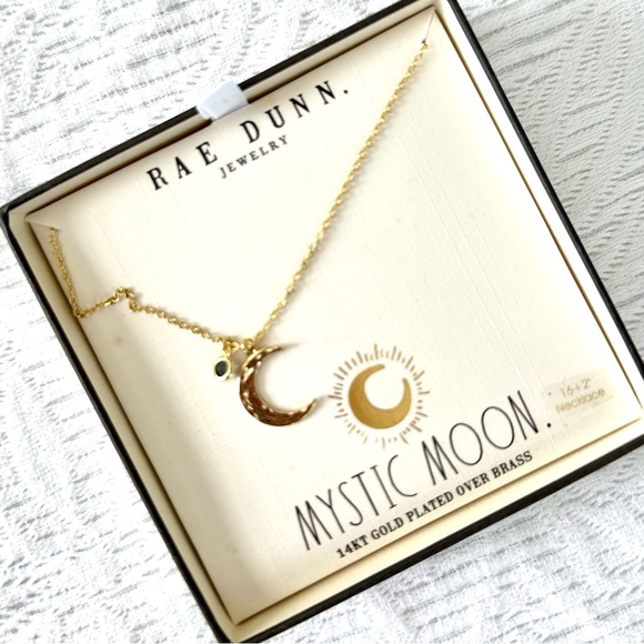 Rae Dunn Jewelry - RAE DUNN Jewelry Mystic Moon Necklace Mystic Topaz Gold Plated NWT